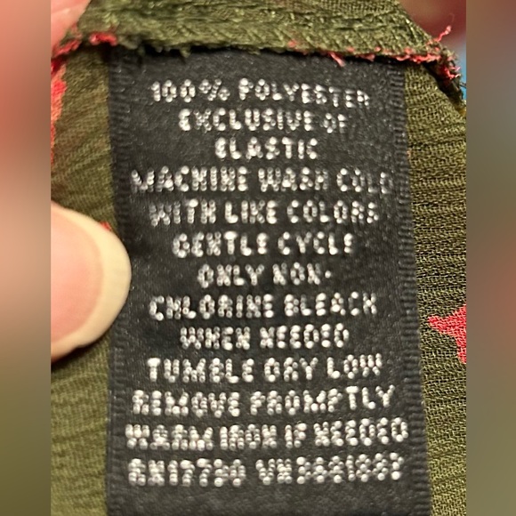 Mossimo 100% Polyester Floral Chiffon Sheer Blouse Size Small EUC - Picture 2 of 4